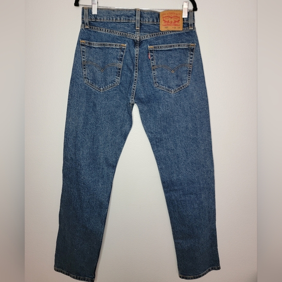 Levi's Men's 505 Blue Jeans Regular Straight Stretch Size Waist 30 Length 32 (1) - Picture 2 of 7
